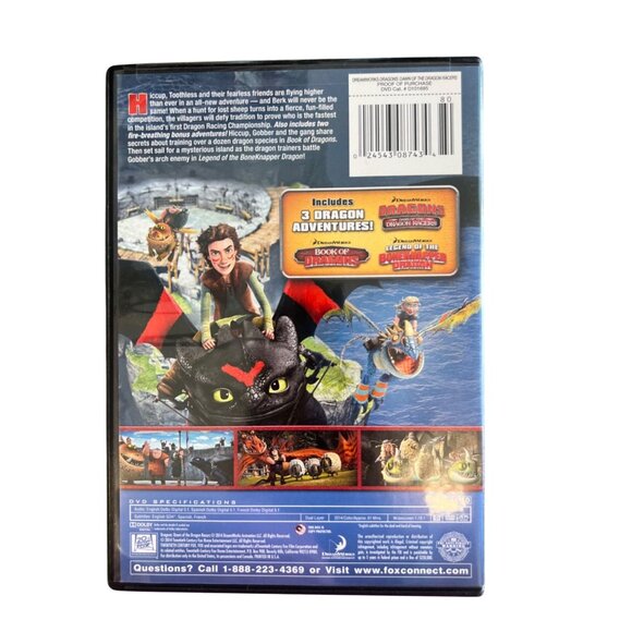 DreamWorks Dragons: Dawn Of The Dragon Racers DVD 2014 Family Movie Pre-Owned - Picture 4 of 4
